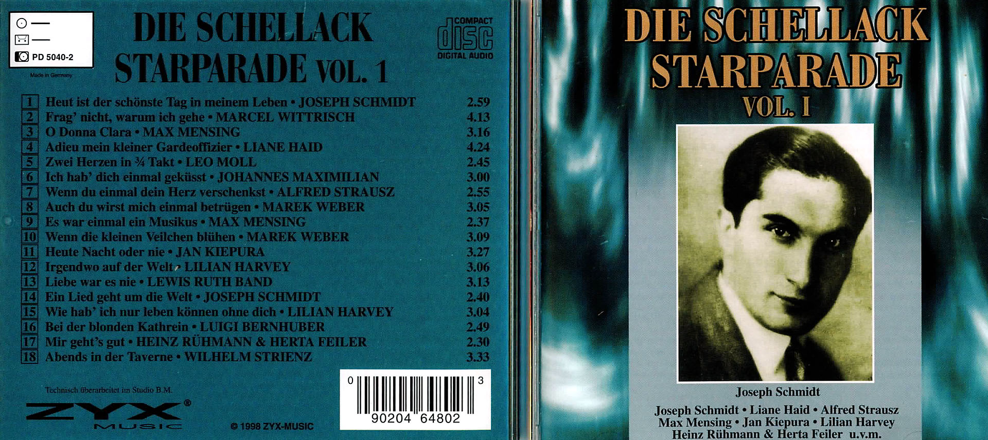 Die Schellack Starparade Vol. I - Joseph Schmidt / Heint Rühmann & Herta Feller u.v.a.m